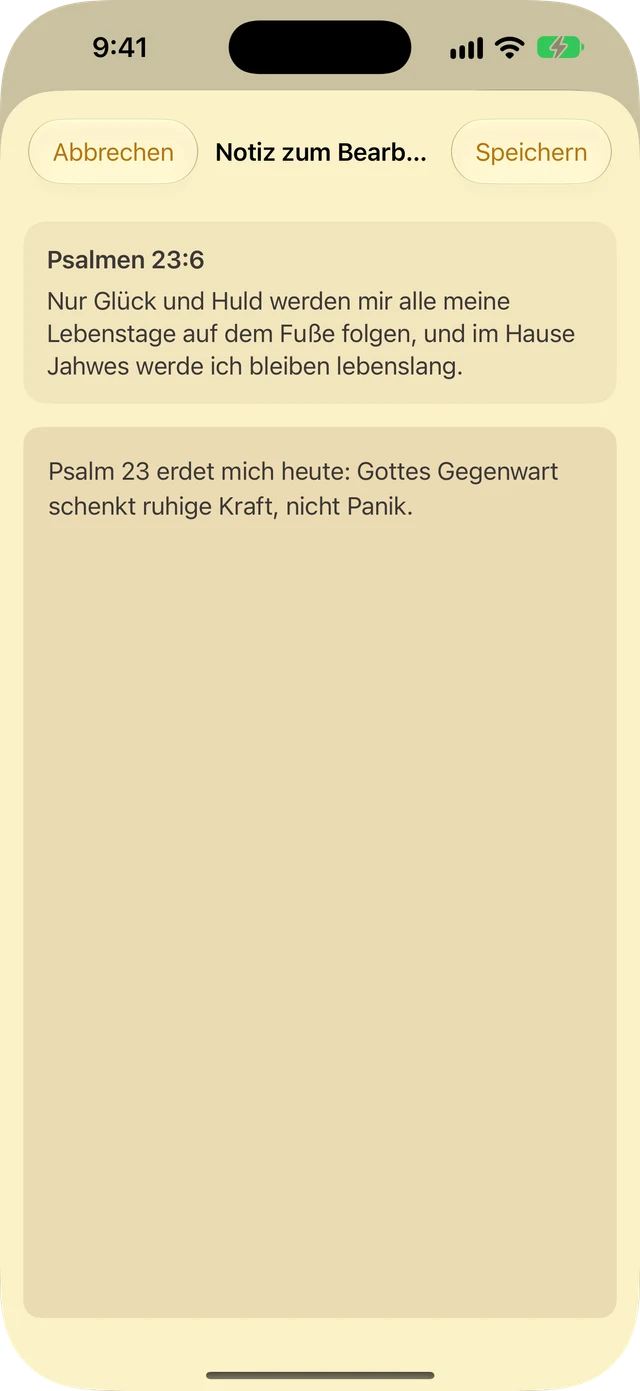 Notizen und Hervorhebungen