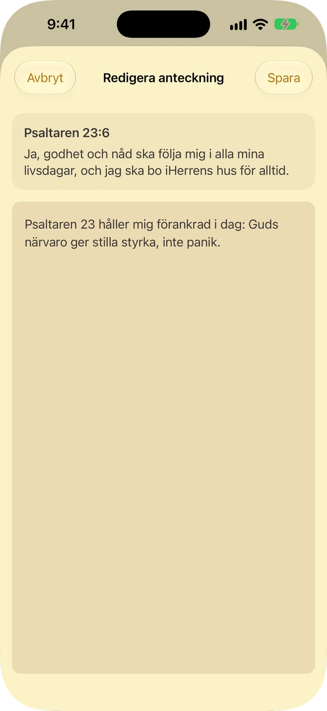 Anteckningar och markeringar