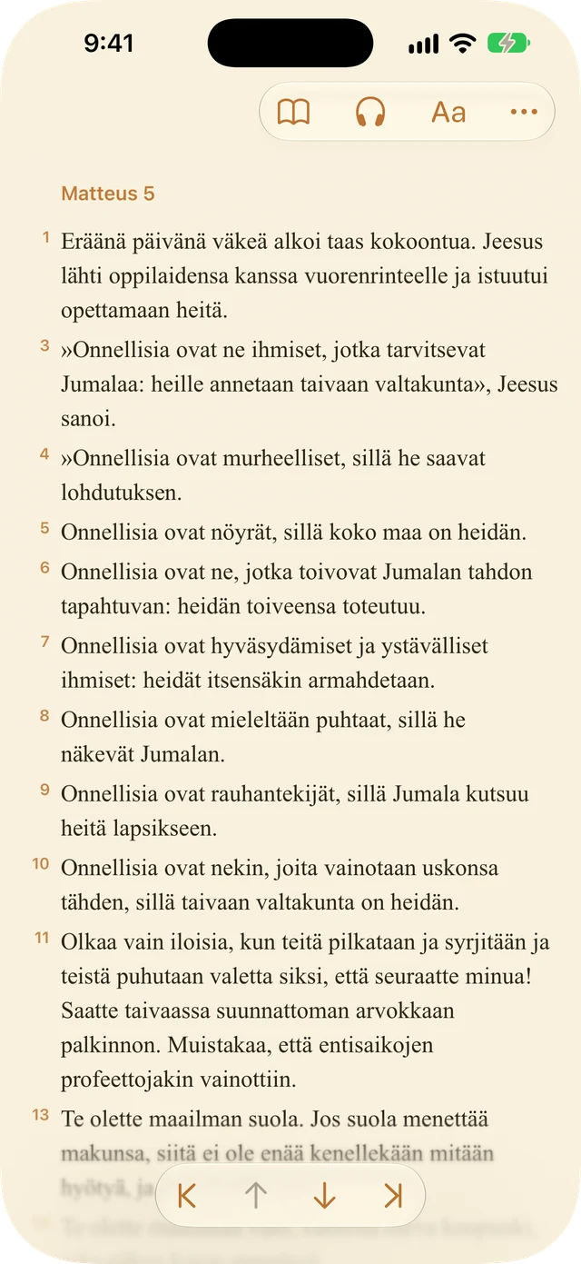 Lukijan asetukset