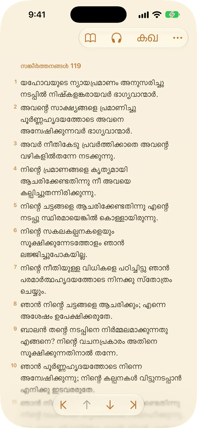 റീഡർ ക്രമീകരണങ്ങൾ