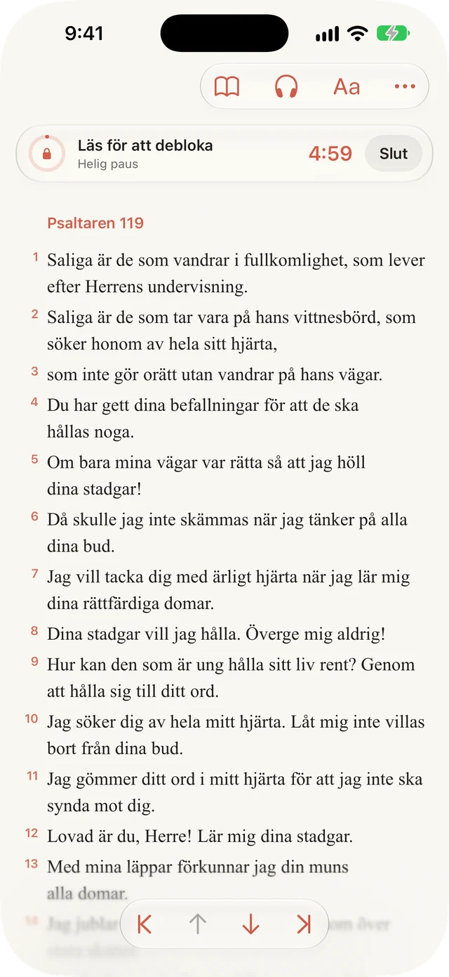 Blockera distraktioner medan du läser.