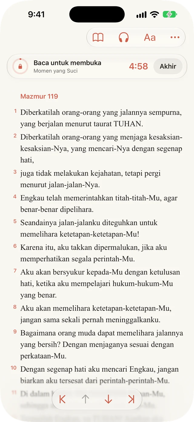Blokir gangguan saat membaca.