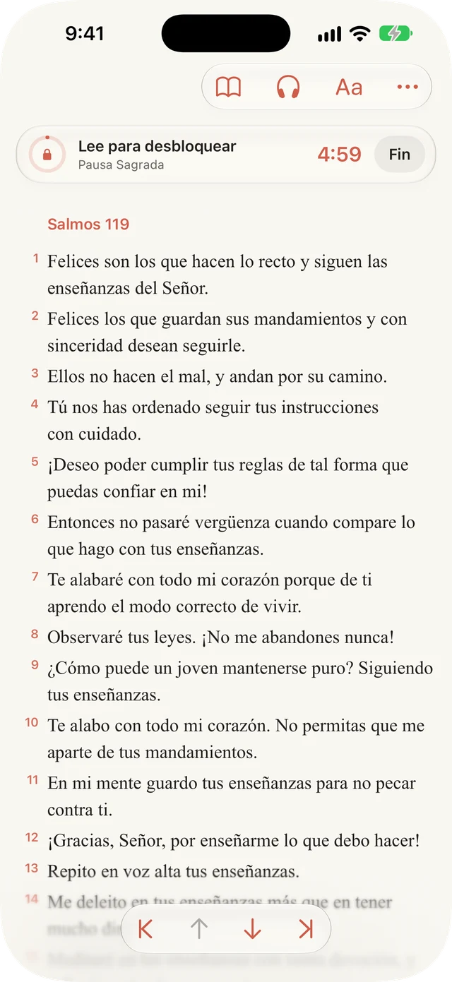 Bloquea distracciones mientras lees.