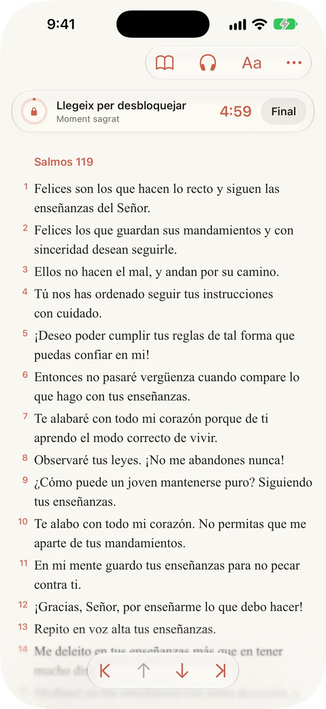 Bloqueja les distraccions mentre llegeixes.
