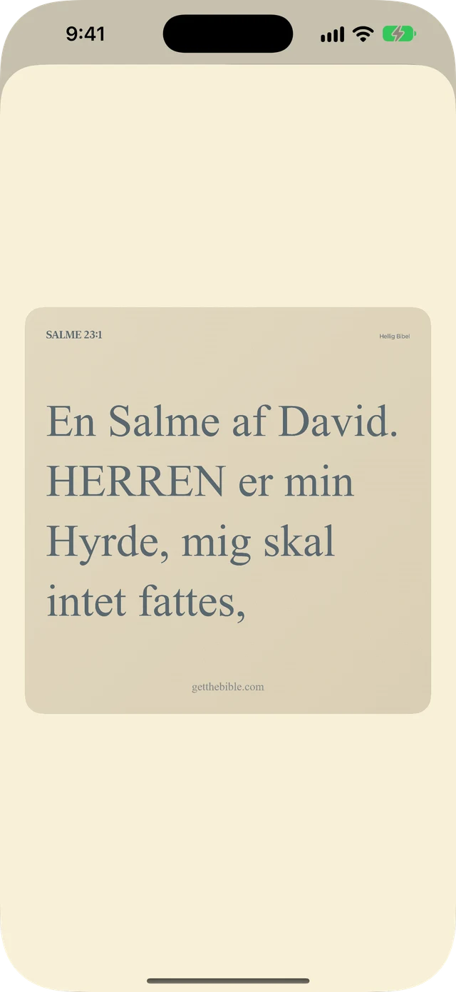 Del vers, noter og bønner.