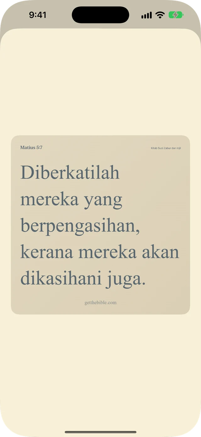 Kongsi ayat, nota, dan doa.