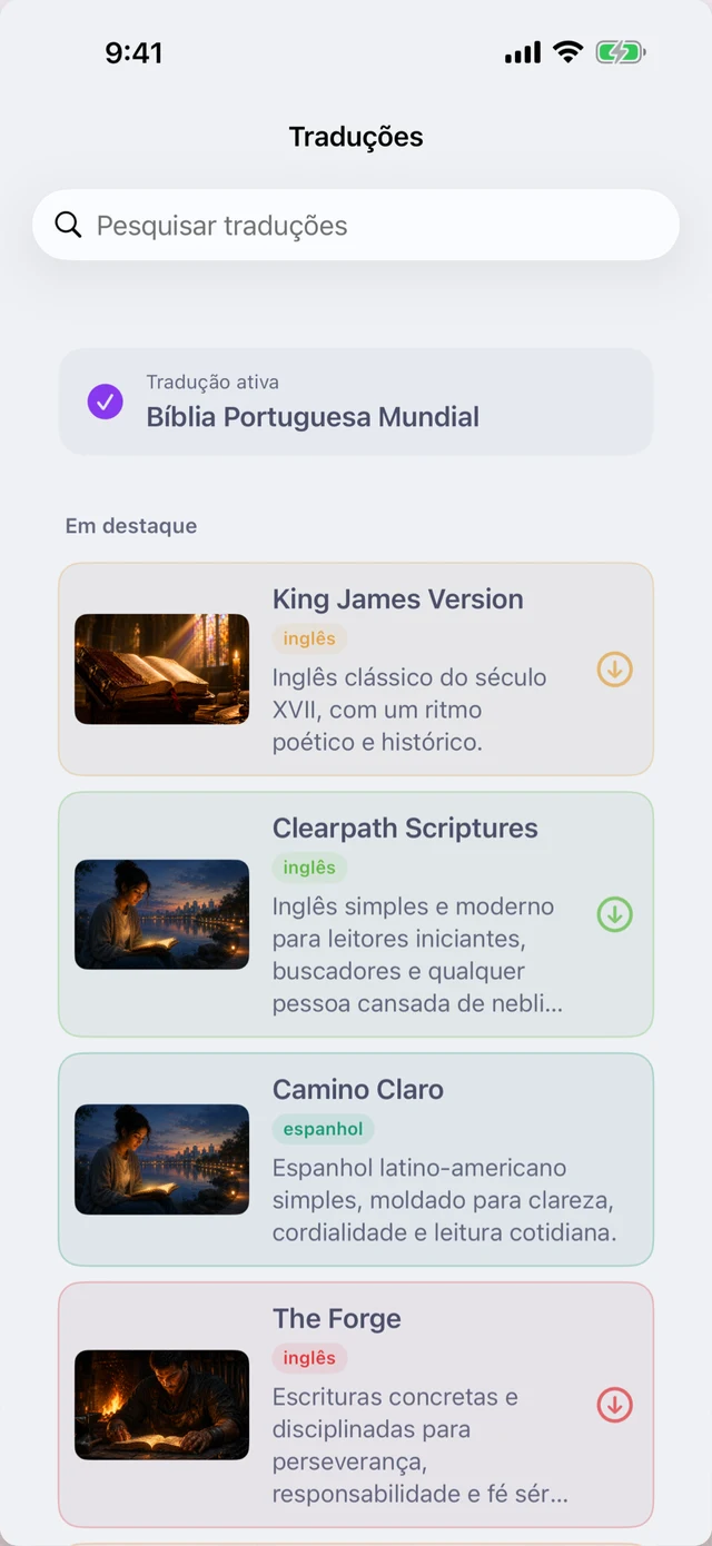 Seis traduções originais