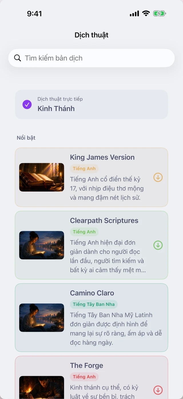 Sáu bản dịch gốc